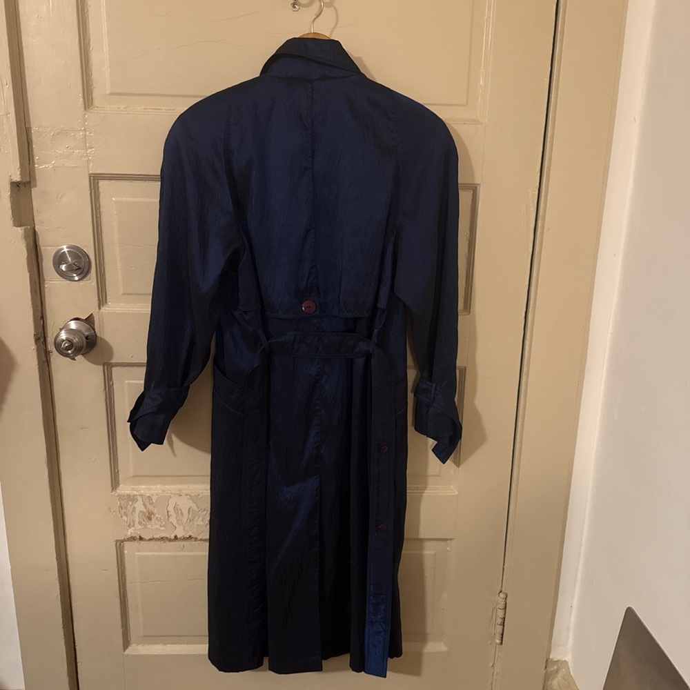 Navy Blue Trench Coat - image 2